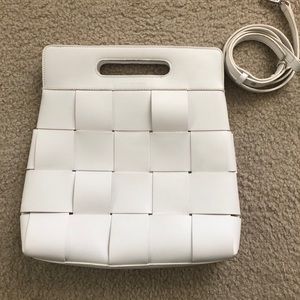 White Faux Leather Bag